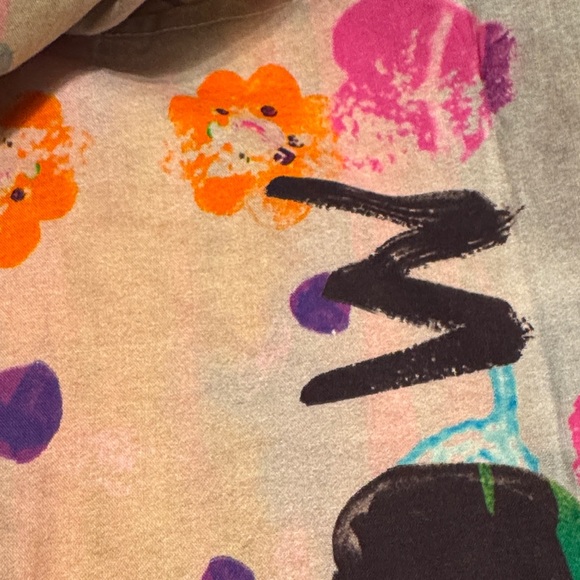 Natural Life Boho Rainbow Garden Cream Colorful Peace & Love Shower Curtain NWOT - Picture 5 of 6